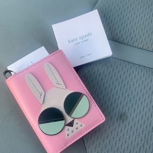 Authentic Kate spade card holder pink